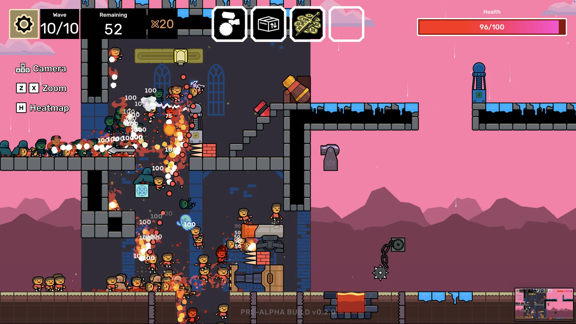 Official Steam screenshot of a Hostile Architect stage, pre-alpha build v0.2.0